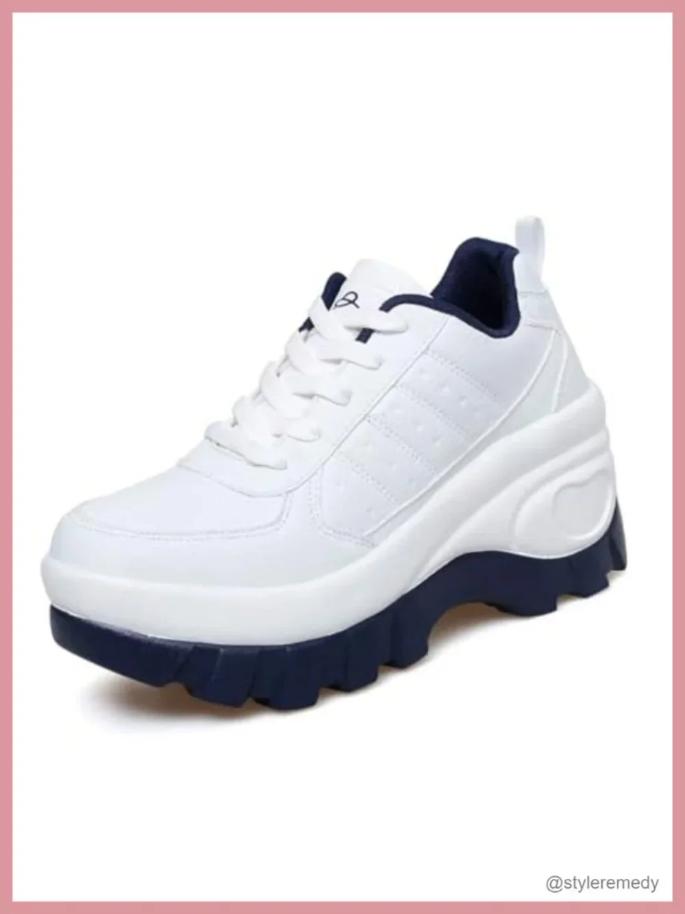 Womens Wedge Chunky Platform Non-Slip Walking Athletic Shoes